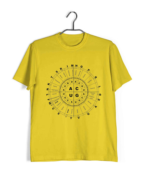 Science Nerd Biology DNA Chart diagram Custom Printed Graphic Design T-Shirt for Men